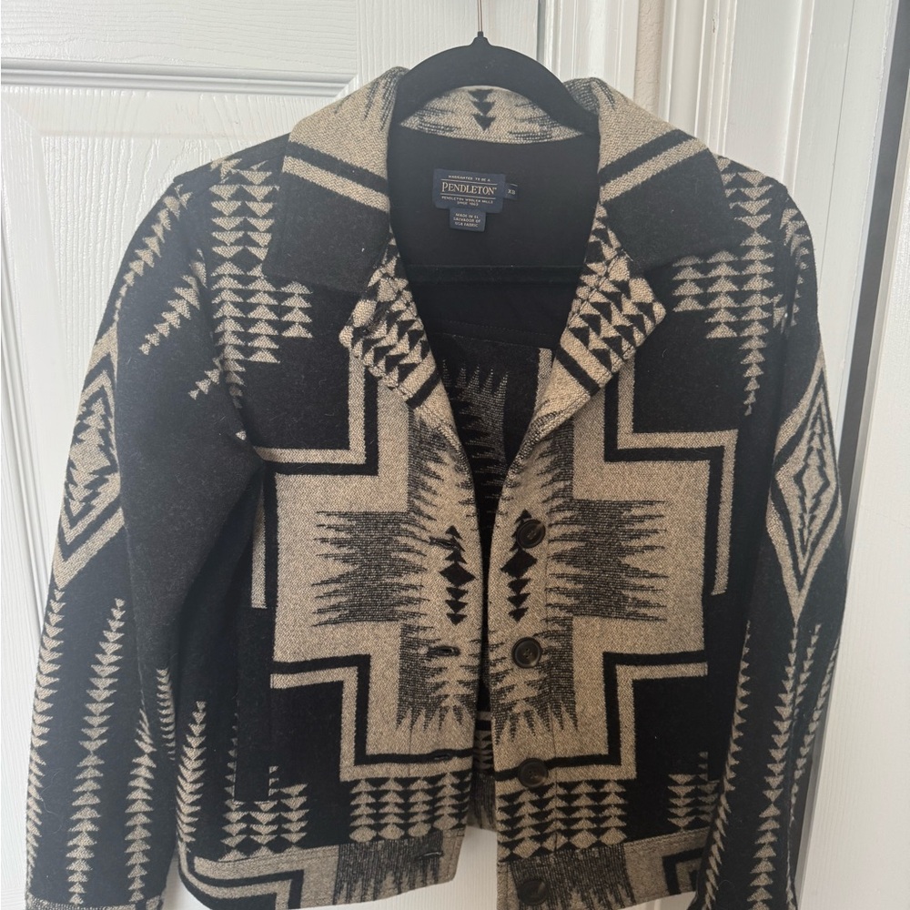Pendleton Black and Cream Wool Jacket